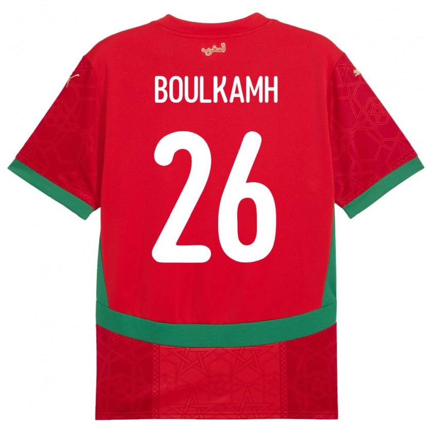 Danxen Børn Marokko Ammar Boulkamh #26 Rød Hjemmebane Spillertrøjer 24-26 Trøje T-Shirt