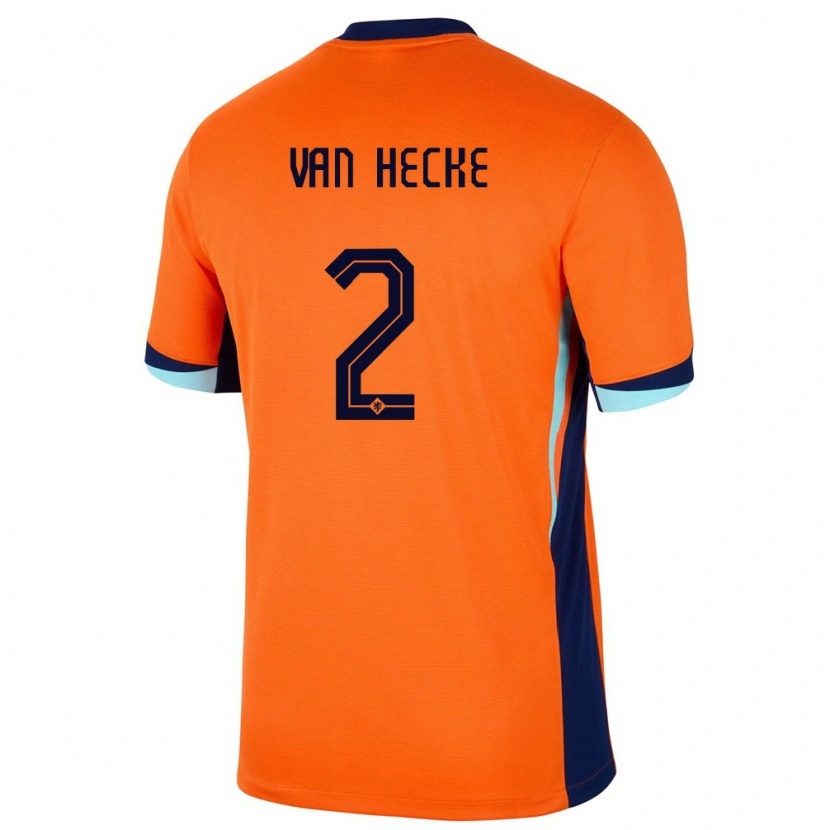 Danxen Børn Holland Jan Paul Van Hecke #2 Orange Hjemmebane Spillertrøjer 24-26 Trøje T-Shirt