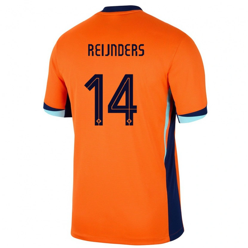 Danxen Børn Holland Tijjani Reijnders #14 Orange Hjemmebane Spillertrøjer 24-26 Trøje T-Shirt