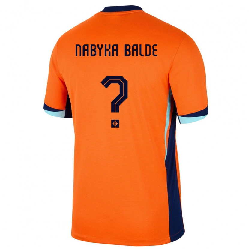 Danxen Børn Holland Mamadou Nabyka Balde #0 Orange Hjemmebane Spillertrøjer 24-26 Trøje T-Shirt