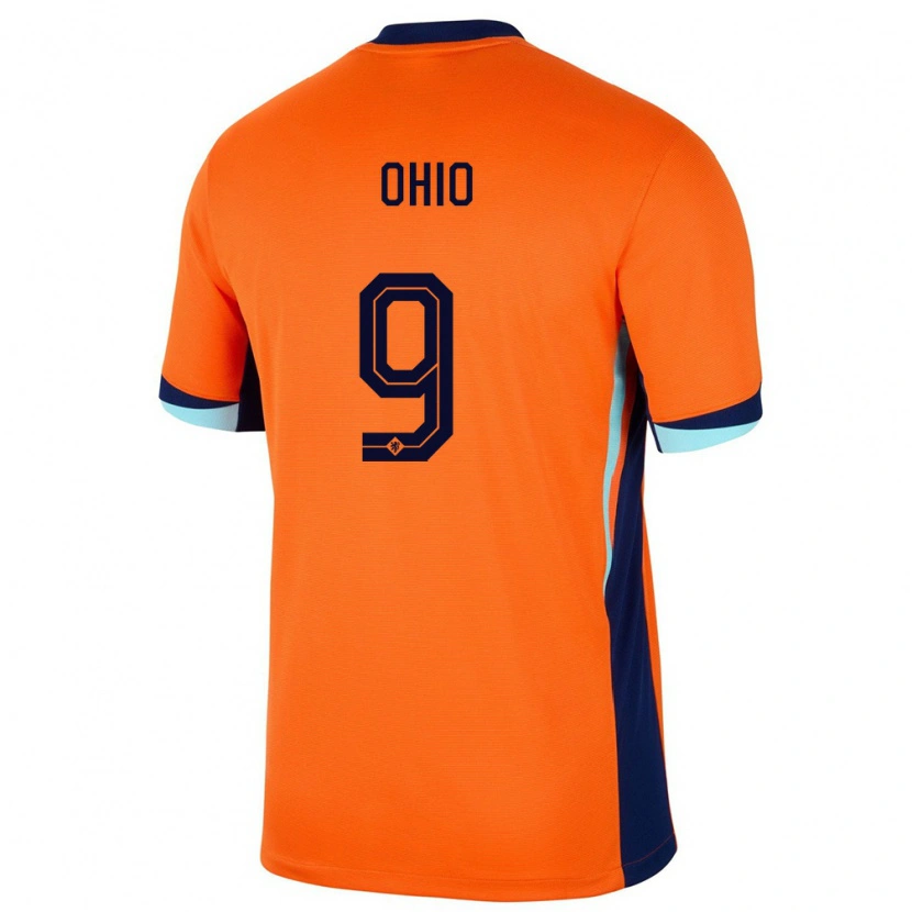 Danxen Børn Holland Noah Ohio #9 Orange Hjemmebane Spillertrøjer 24-26 Trøje T-Shirt