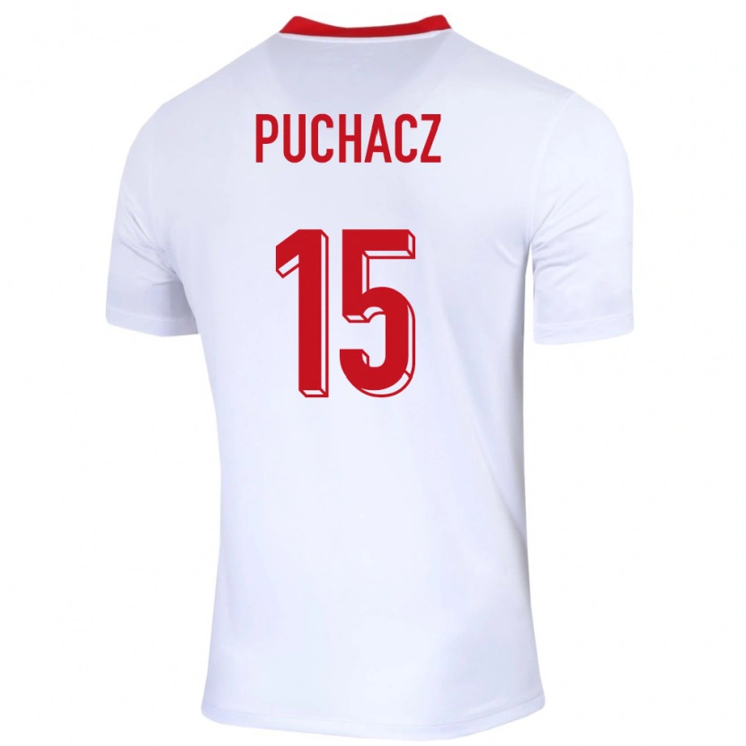 Danxen Børn Polen Tymoteusz Puchacz #15 Hvid Hjemmebane Spillertrøjer 24-26 Trøje T-Shirt