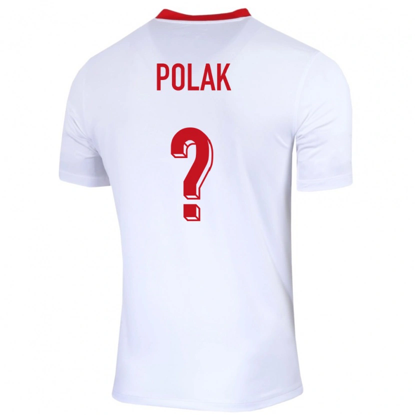 Danxen Børn Polen Cezary Polak #0 Hvid Hjemmebane Spillertrøjer 24-26 Trøje T-Shirt