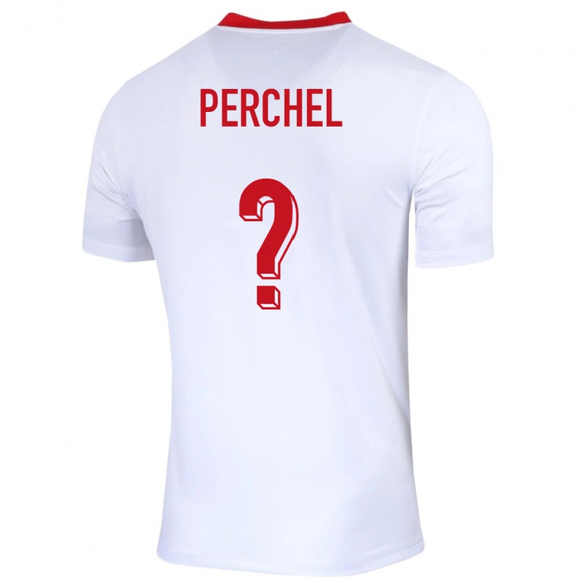 Danxen Børn Polen Michal Perchel #0 Hvid Hjemmebane Spillertrøjer 24-26 Trøje T-Shirt