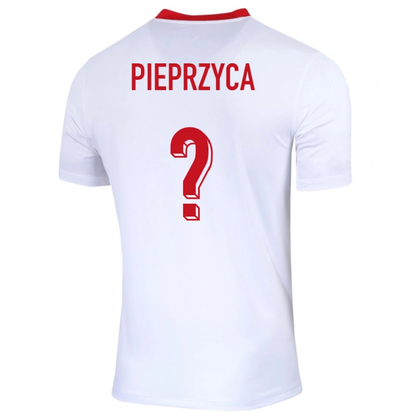 Danxen Børn Polen Igor Pieprzyca #0 Hvid Hjemmebane Spillertrøjer 24-26 Trøje T-Shirt