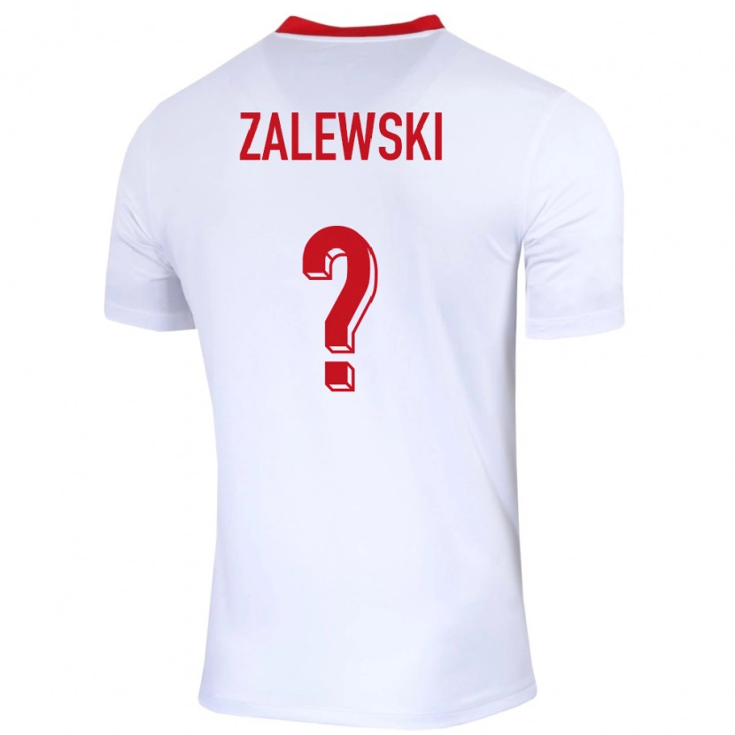 Danxen Børn Polen Zachary Zalewski #0 Hvid Hjemmebane Spillertrøjer 24-26 Trøje T-Shirt