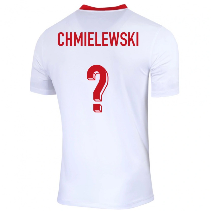 Danxen Børn Polen Jakub Chmielewski #0 Hvid Hjemmebane Spillertrøjer 24-26 Trøje T-Shirt