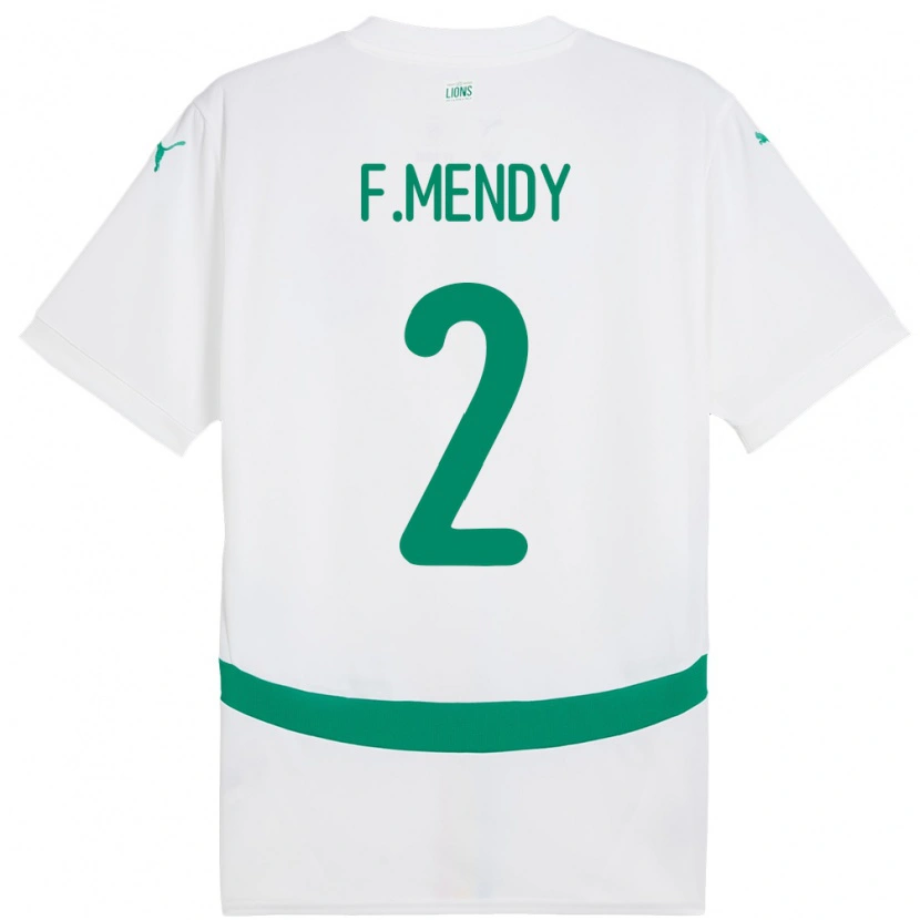 Danxen Børn Senegal Formose Mendy #2 Hvid Hjemmebane Spillertrøjer 24-26 Trøje T-Shirt