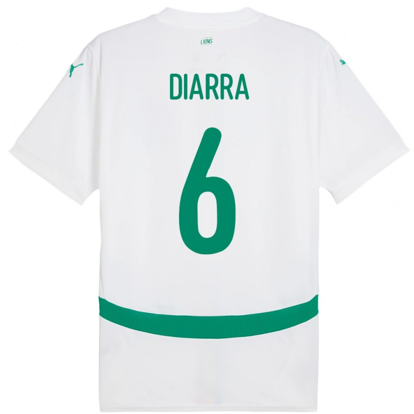 Danxen Børn Senegal Habib Diarra #6 Hvid Hjemmebane Spillertrøjer 24-26 Trøje T-Shirt