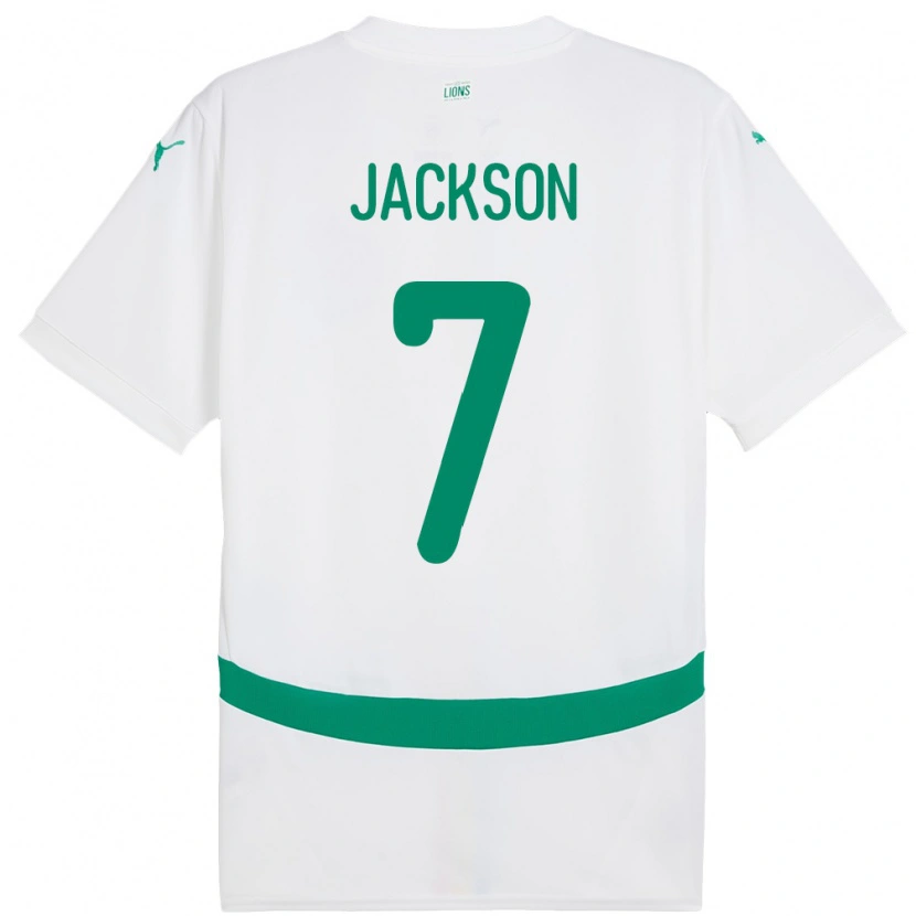 Danxen Børn Senegal Nicolas Jackson #7 Hvid Hjemmebane Spillertrøjer 24-26 Trøje T-Shirt