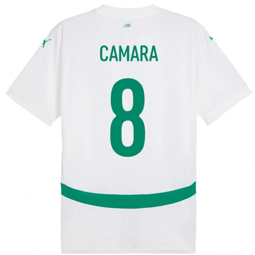 Danxen Børn Senegal Lamine Camara #8 Hvid Hjemmebane Spillertrøjer 24-26 Trøje T-Shirt