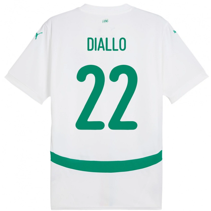 Danxen Børn Senegal Abdou Diallo #22 Hvid Hjemmebane Spillertrøjer 24-26 Trøje T-Shirt