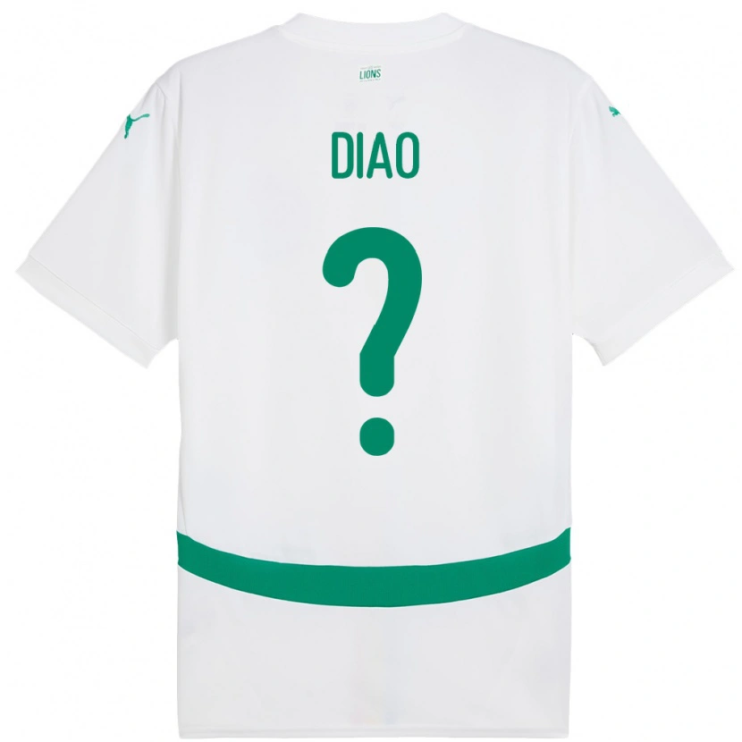 Danxen Børn Senegal Ousmane Diao #0 Hvid Hjemmebane Spillertrøjer 24-26 Trøje T-Shirt