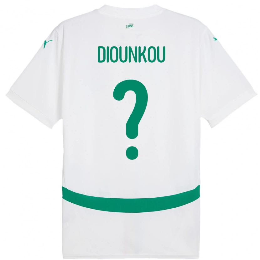 Danxen Børn Senegal Alpha Diounkou #0 Hvid Hjemmebane Spillertrøjer 24-26 Trøje T-Shirt