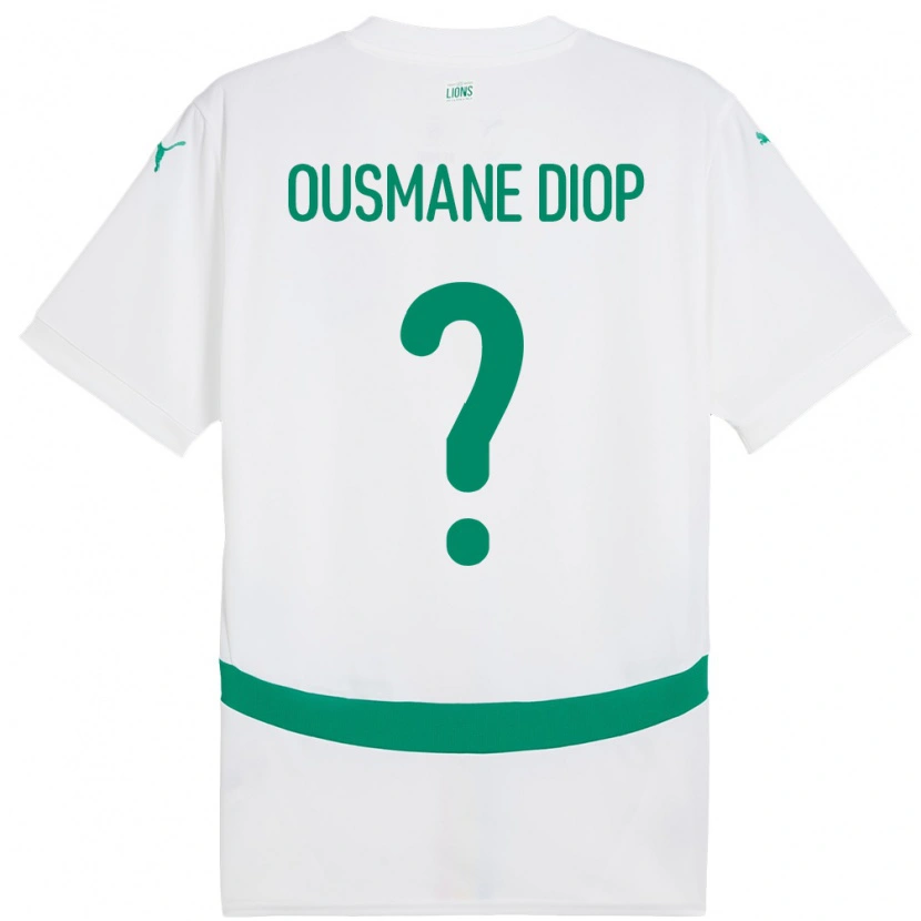 Danxen Børn Senegal Tafsir Ousmane Diop #0 Hvid Hjemmebane Spillertrøjer 24-26 Trøje T-Shirt