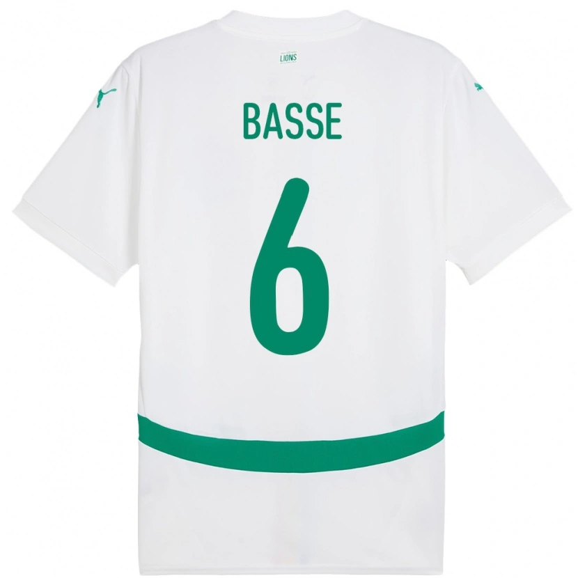 Danxen Børn Senegal Souleymane Basse #6 Hvid Hjemmebane Spillertrøjer 24-26 Trøje T-Shirt