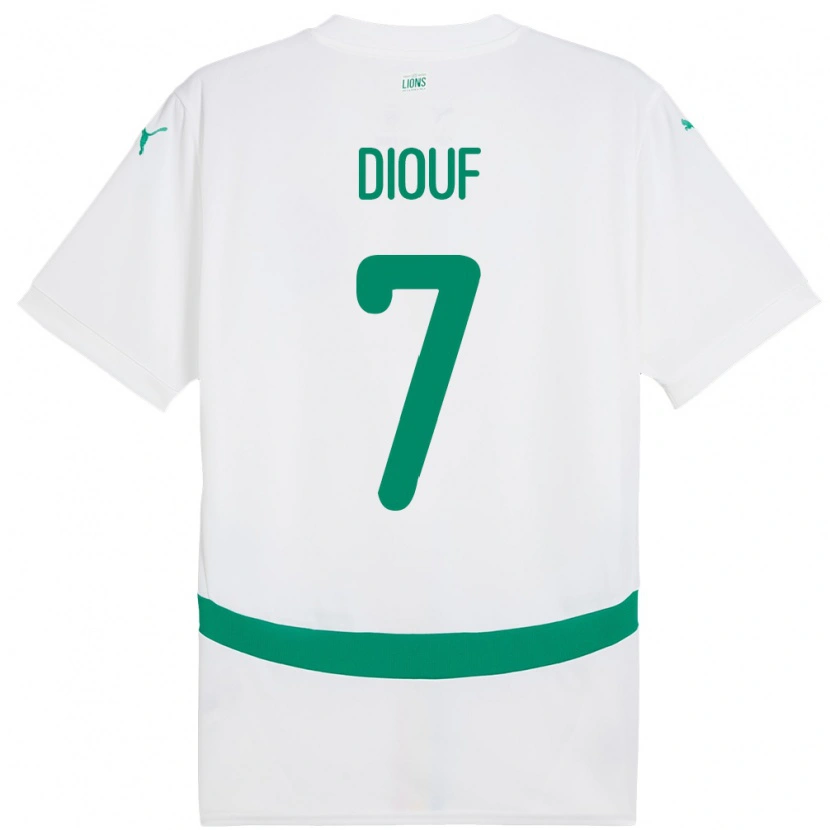 Danxen Børn Senegal Oumar Diouf #7 Hvid Hjemmebane Spillertrøjer 24-26 Trøje T-Shirt