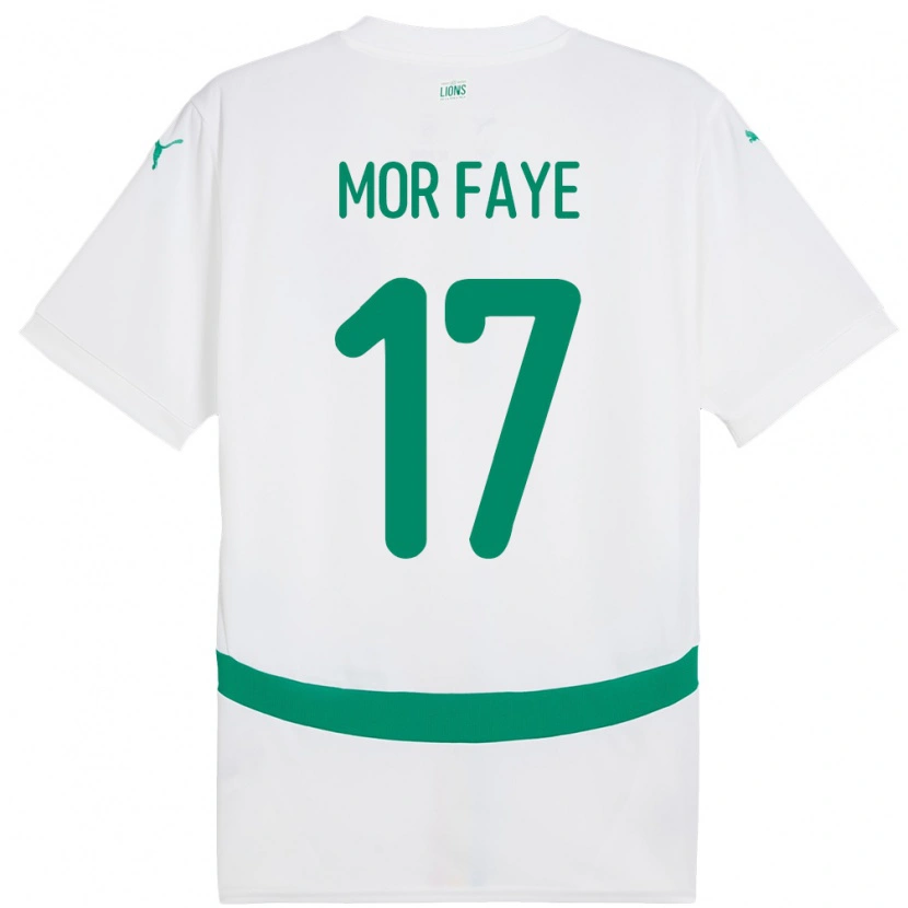 Danxen Børn Senegal Mame Mor Faye #17 Hvid Hjemmebane Spillertrøjer 24-26 Trøje T-Shirt