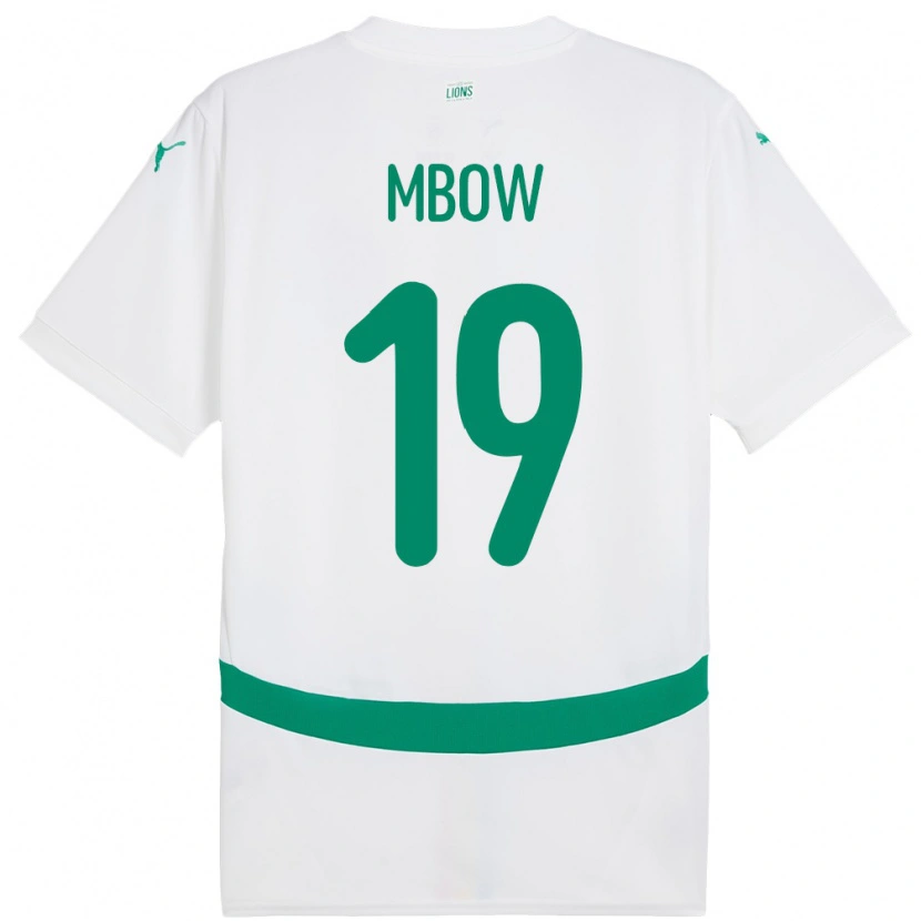 Danxen Børn Senegal Mapenda Mbow #19 Hvid Hjemmebane Spillertrøjer 24-26 Trøje T-Shirt