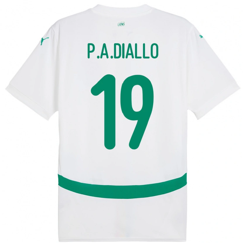 Danxen Børn Senegal Papa Amadou Diallo #19 Hvid Hjemmebane Spillertrøjer 24-26 Trøje T-Shirt