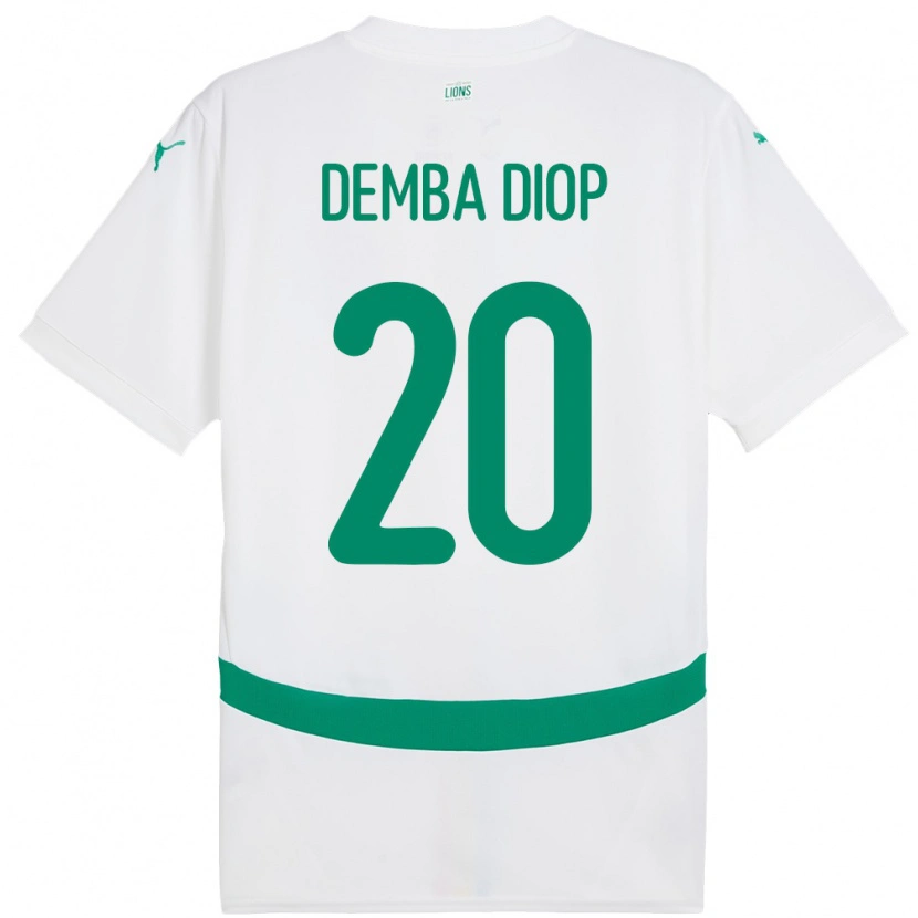 Danxen Børn Senegal Pape Demba Diop #20 Hvid Hjemmebane Spillertrøjer 24-26 Trøje T-Shirt