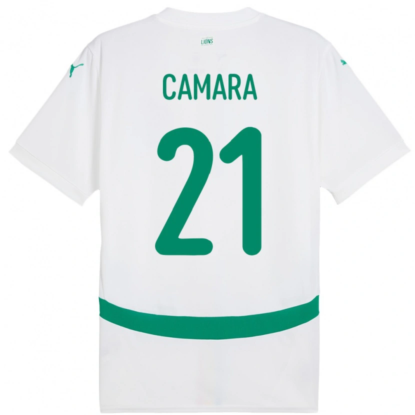 Danxen Børn Senegal Mamadou Camara #21 Hvid Hjemmebane Spillertrøjer 24-26 Trøje T-Shirt