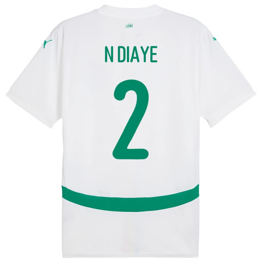 Danxen Børn Senegal Moussa N Diaye #2 Hvid Hjemmebane Spillertrøjer 24-26 Trøje T-Shirt