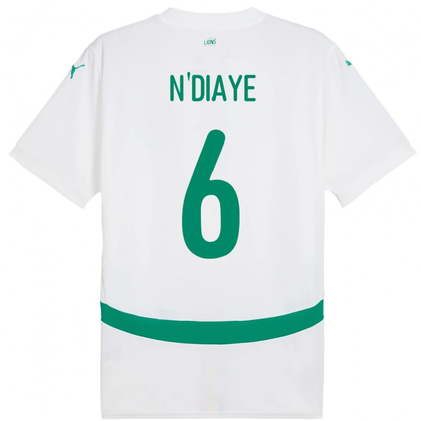 Danxen Børn Senegal Niakhate N Diaye #6 Hvid Hjemmebane Spillertrøjer 24-26 Trøje T-Shirt