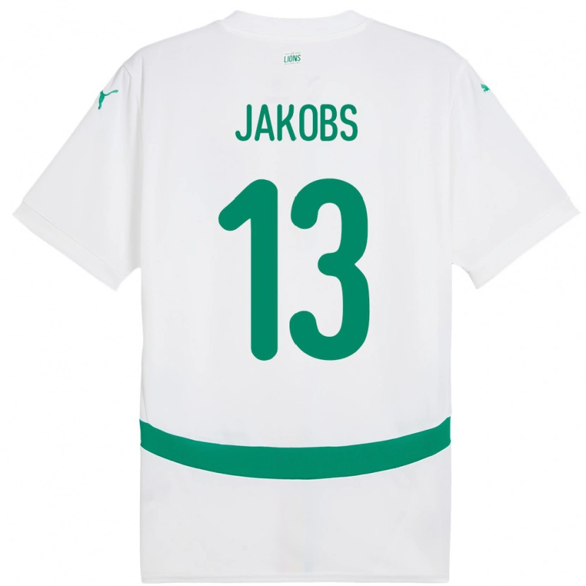 Danxen Børn Senegal Ismail Jakobs #13 Hvid Hjemmebane Spillertrøjer 24-26 Trøje T-Shirt