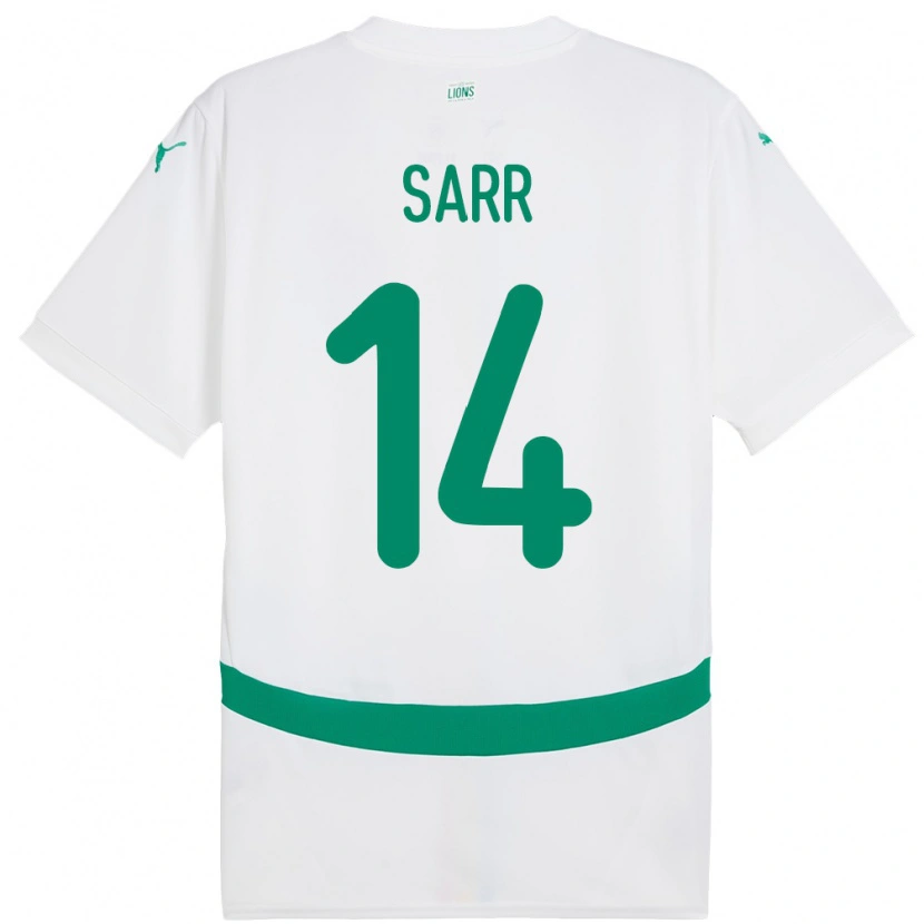 Danxen Børn Senegal Pape Sarr #14 Hvid Hjemmebane Spillertrøjer 24-26 Trøje T-Shirt