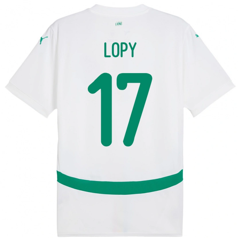 Danxen Børn Senegal Dion Lopy #17 Hvid Hjemmebane Spillertrøjer 24-26 Trøje T-Shirt