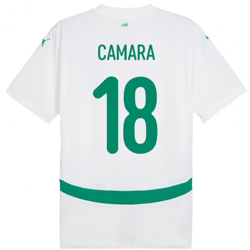 Danxen Børn Senegal Meta Camara #18 Hvid Hjemmebane Spillertrøjer 24-26 Trøje T-Shirt