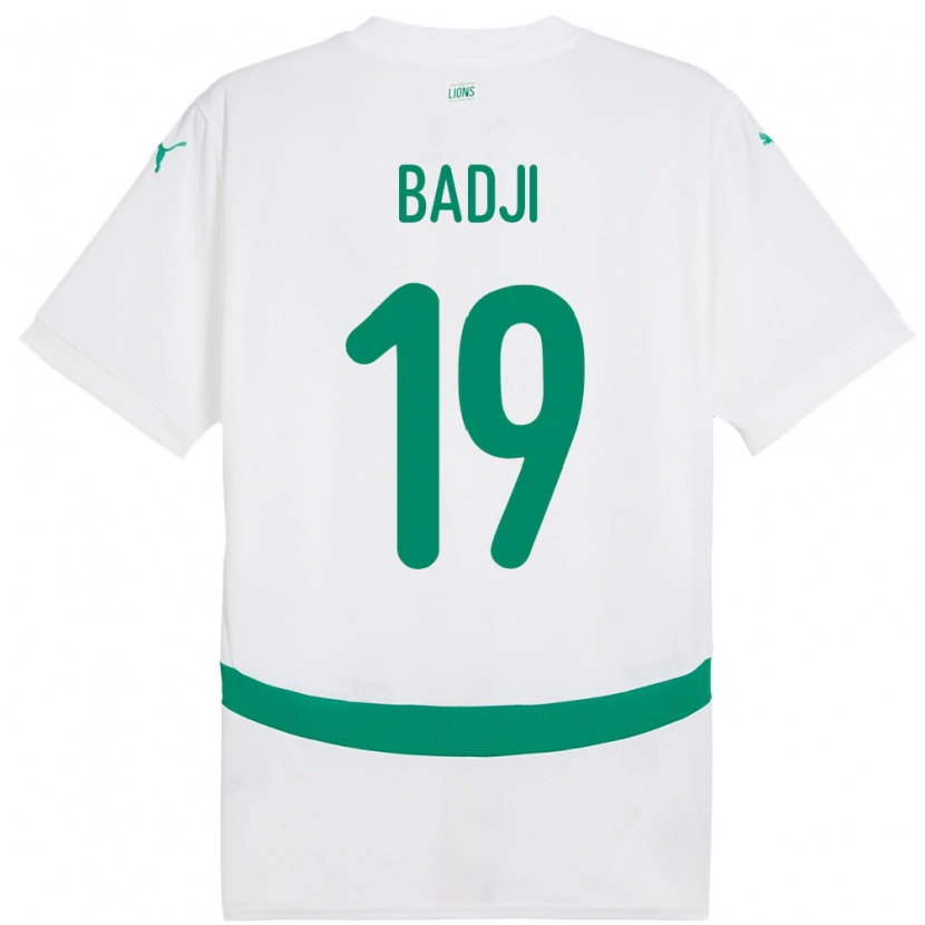 Danxen Børn Senegal Youssouph Badji #19 Hvid Hjemmebane Spillertrøjer 24-26 Trøje T-Shirt