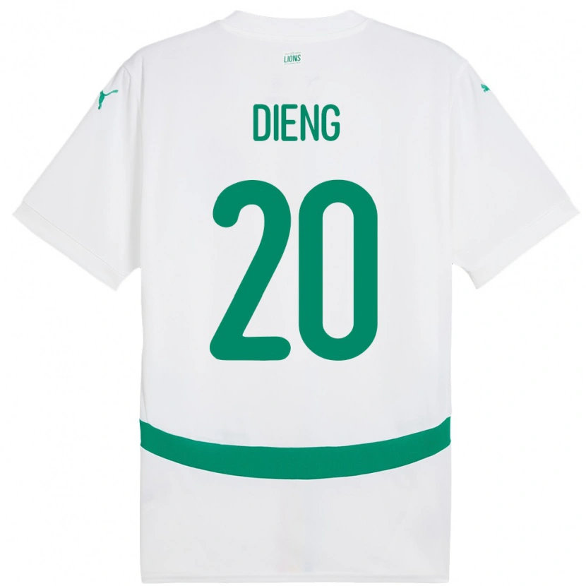 Danxen Børn Senegal Bamba Dieng #20 Hvid Hjemmebane Spillertrøjer 24-26 Trøje T-Shirt