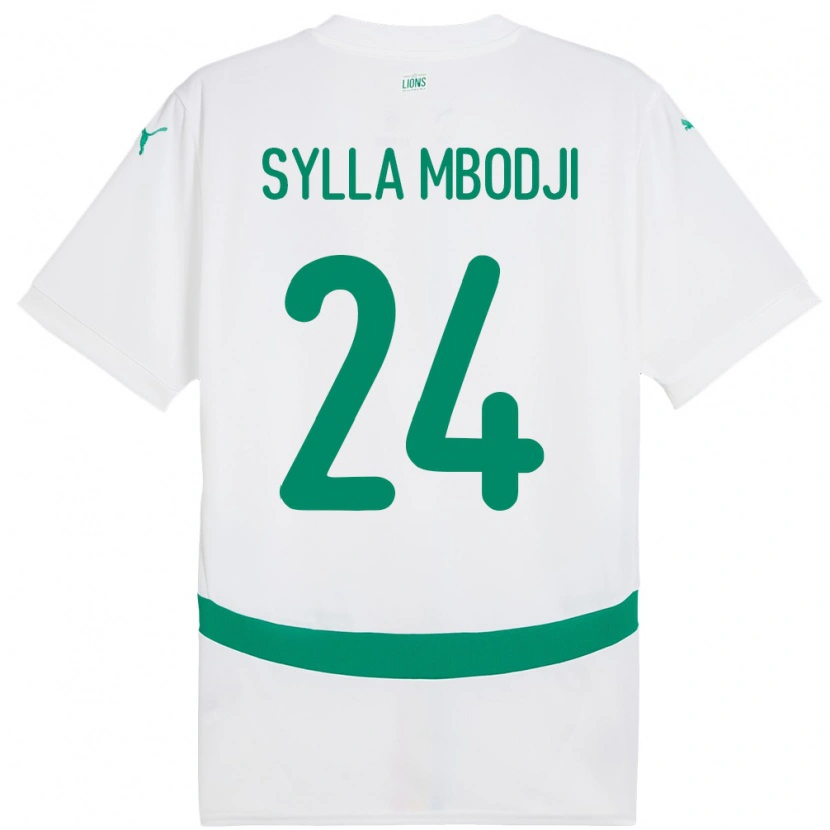 Danxen Børn Senegal Coumba Sylla Mbodji #24 Hvid Hjemmebane Spillertrøjer 24-26 Trøje T-Shirt