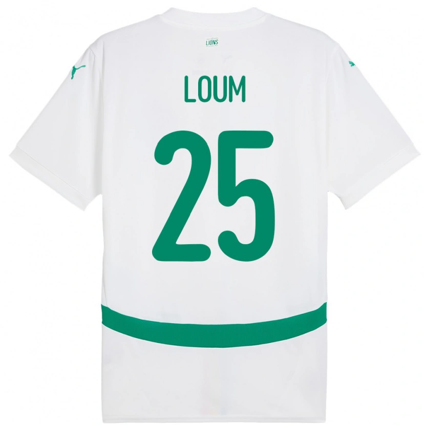 Danxen Børn Senegal Mamadou Loum #25 Hvid Hjemmebane Spillertrøjer 24-26 Trøje T-Shirt