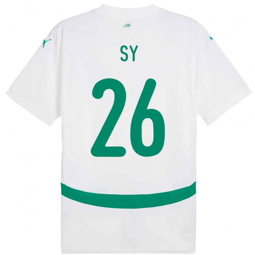 Danxen Børn Senegal Astou Sy #26 Hvid Hjemmebane Spillertrøjer 24-26 Trøje T-Shirt