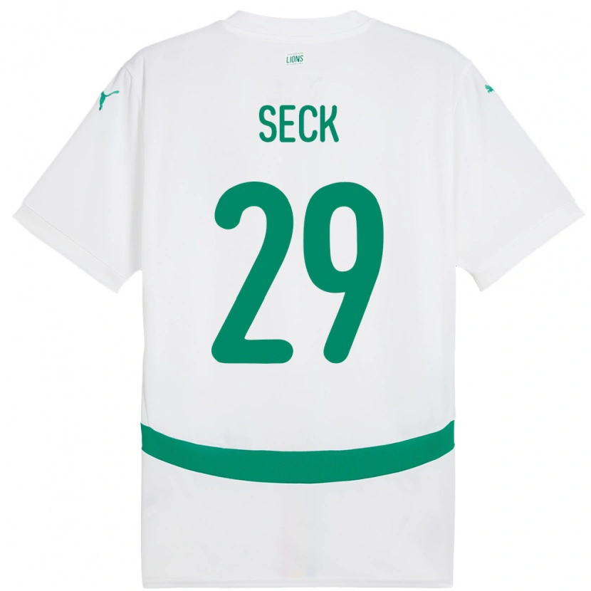 Danxen Børn Senegal Demba Seck #29 Hvid Hjemmebane Spillertrøjer 24-26 Trøje T-Shirt