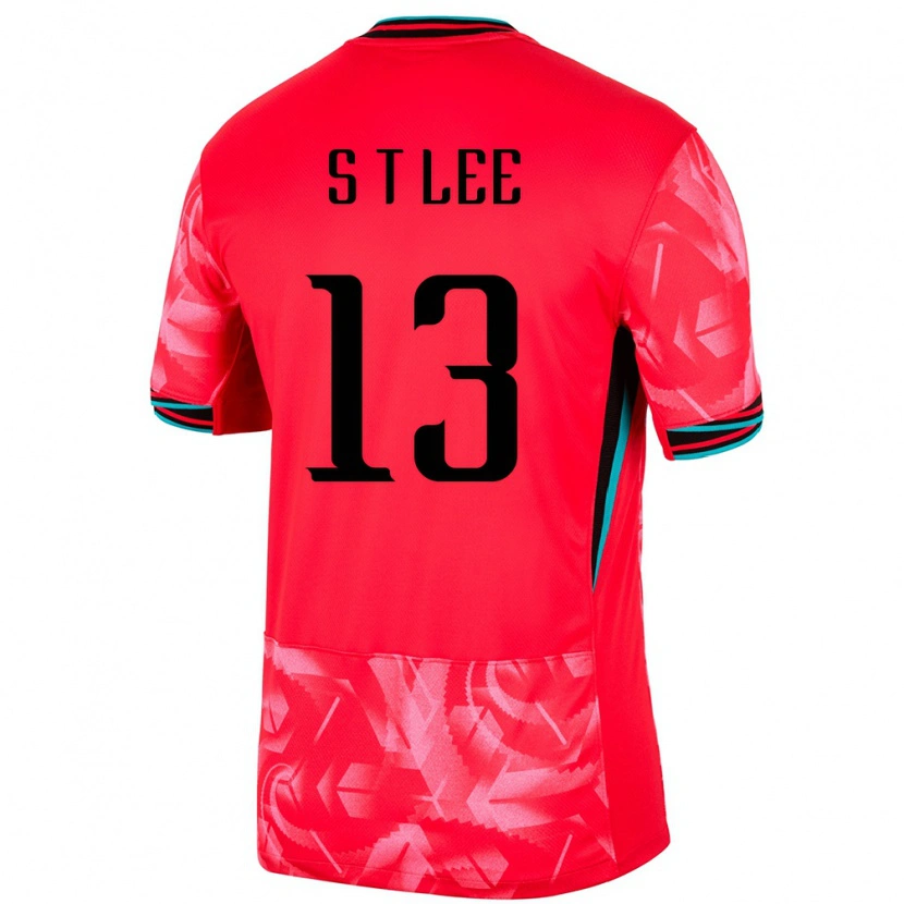 Danxen Børn Sydkorea Tae-Seok Lee #13 Rød Hjemmebane Spillertrøjer 24-26 Trøje T-Shirt