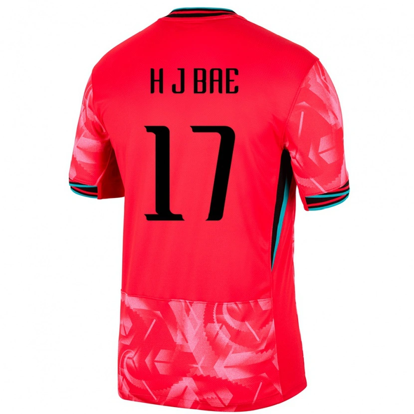 Danxen Børn Sydkorea Jun-Ho Bae #17 Rød Hjemmebane Spillertrøjer 24-26 Trøje T-Shirt