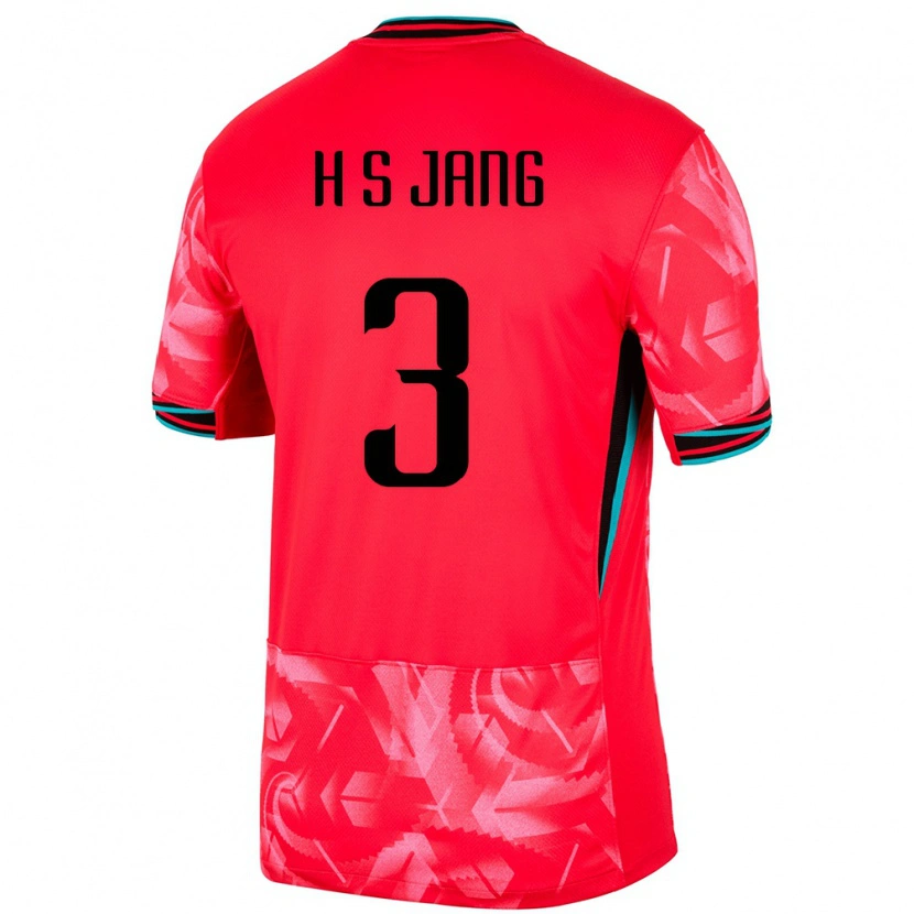 Danxen Børn Sydkorea Seok-Hwan Jang #3 Rød Hjemmebane Spillertrøjer 24-26 Trøje T-Shirt