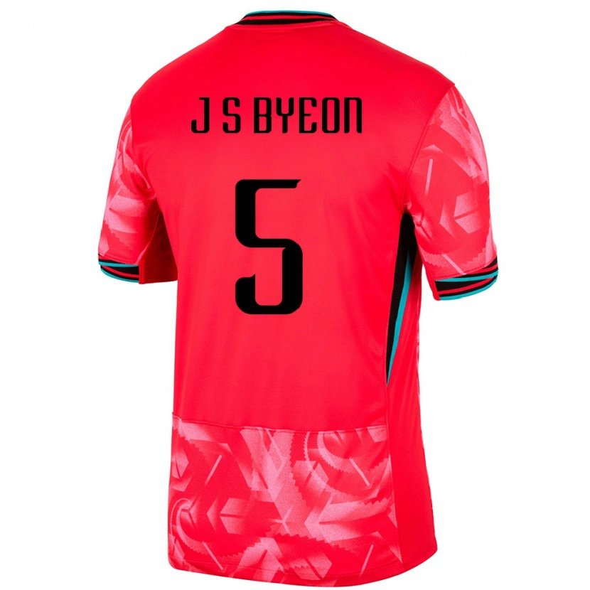 Danxen Børn Sydkorea Jun-Soo Byeon #5 Rød Hjemmebane Spillertrøjer 24-26 Trøje T-Shirt