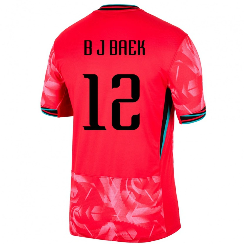 Danxen Børn Sydkorea Jong-Beom Baek #12 Rød Hjemmebane Spillertrøjer 24-26 Trøje T-Shirt