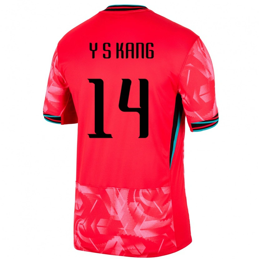 Danxen Børn Sydkorea Sang-Yun Kang #14 Rød Hjemmebane Spillertrøjer 24-26 Trøje T-Shirt