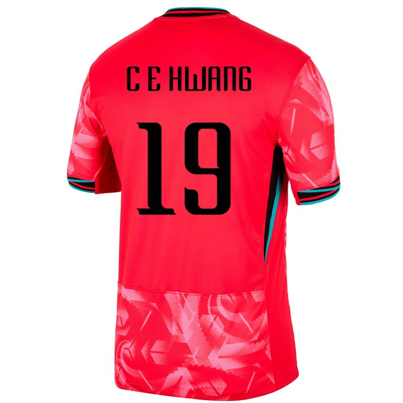 Danxen Børn Sydkorea Eun-Chong Hwang #19 Rød Hjemmebane Spillertrøjer 24-26 Trøje T-Shirt