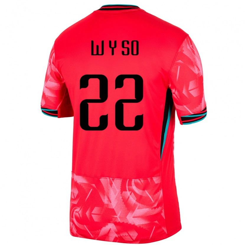 Danxen Børn Sydkorea Yoon-Woo So #22 Rød Hjemmebane Spillertrøjer 24-26 Trøje T-Shirt