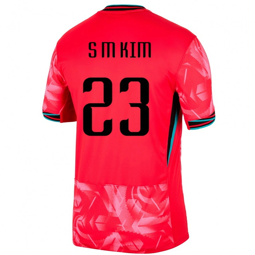 Danxen Børn Sydkorea Min-Soo Kim #23 Rød Hjemmebane Spillertrøjer 24-26 Trøje T-Shirt