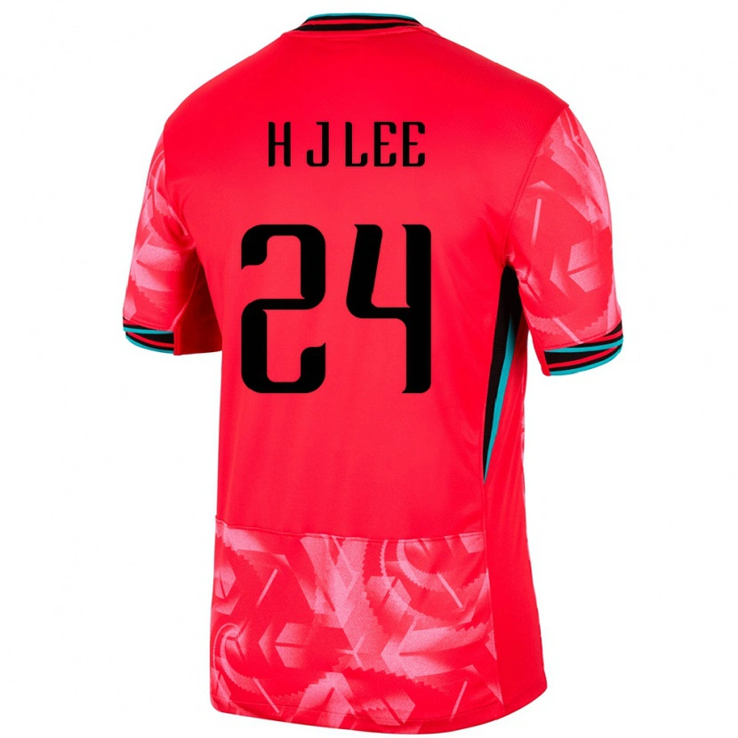 Danxen Børn Sydkorea Ji-Han Lee #24 Rød Hjemmebane Spillertrøjer 24-26 Trøje T-Shirt