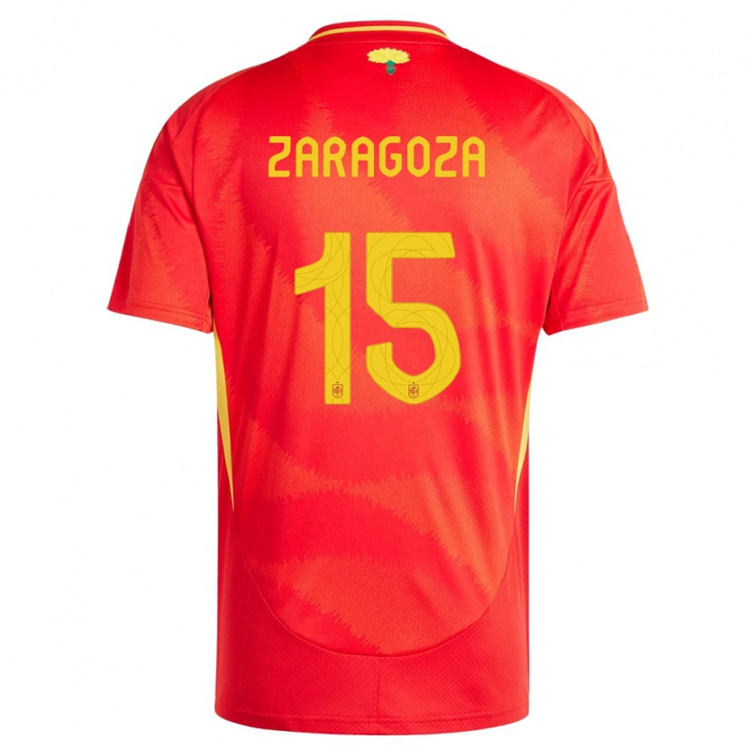 Danxen Børn Spanien Bryan Zaragoza #15 Rød Hjemmebane Spillertrøjer 24-26 Trøje T-Shirt