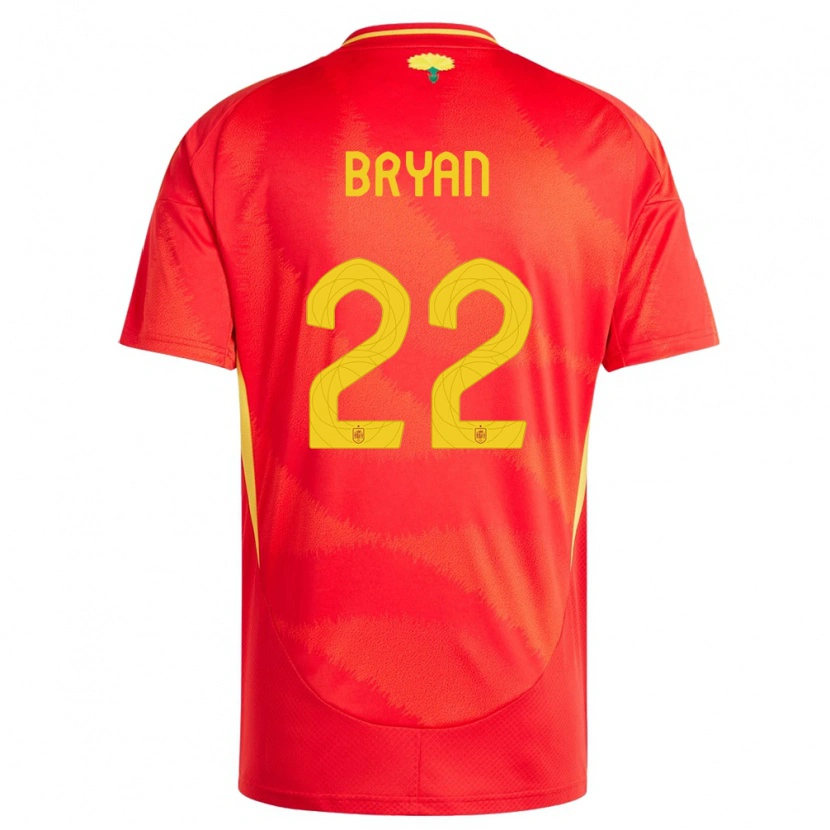 Danxen Børn Spanien Bryan Gil #22 Rød Hjemmebane Spillertrøjer 24-26 Trøje T-Shirt